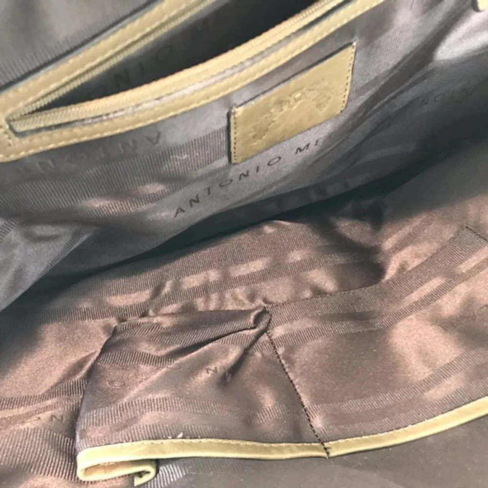 Antonio Milani tan leather Satchel bag
